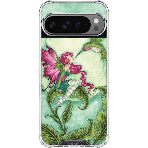 Flirting Fairy and Hummingbird by Amy Brown Google Pixel 10 Pro XL Clear Case